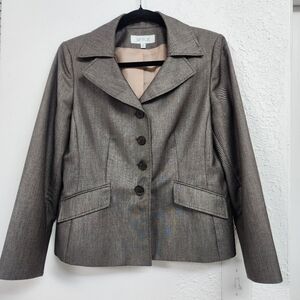 SUIT STUDIO VINTAGE Grey Blazer Jacket Size 12P